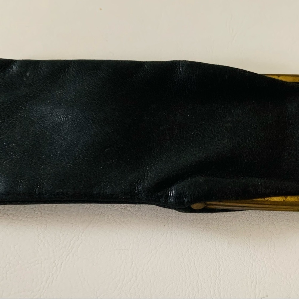 Leather reading glasses bag